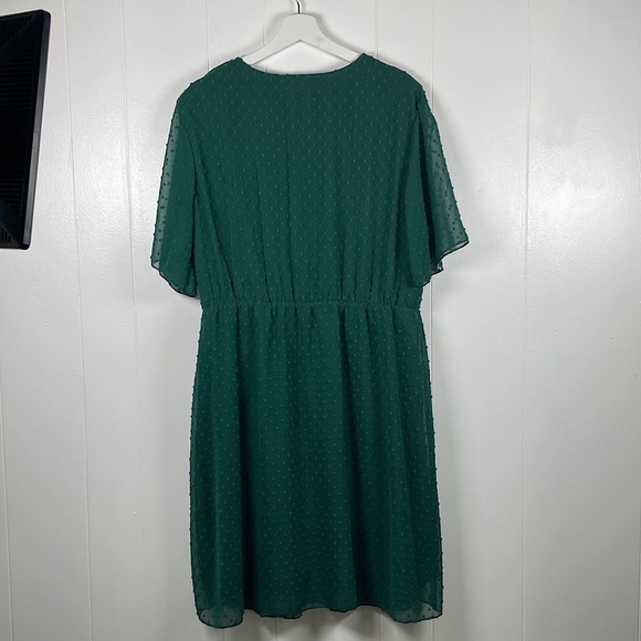 Textured Ruffle Wrap Dress - Picture 3 of 9